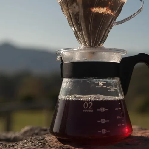 Miniatura 5 de Hario V60 Jarra de café de vidrio, 450ml, Negro