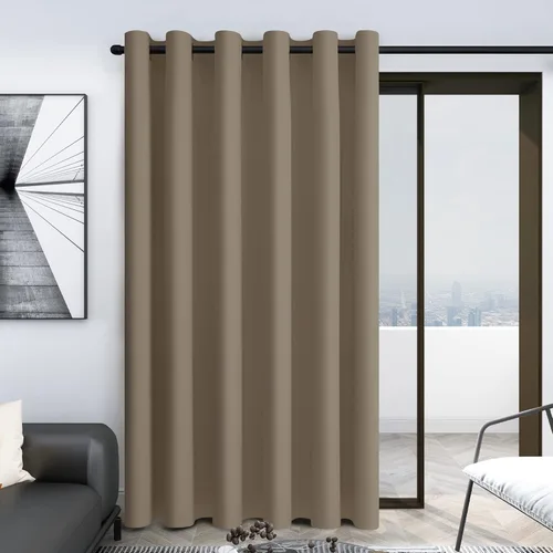 Miniatura 98 de Deconovo Cortina opaca, para oscurecer la habitación Gris claro