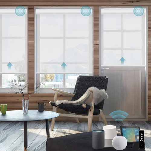 Miniatura 37 de SmartWings Persianas Enrollables Inteligentes Motorizadas con Filtro de Luz, Persianas Eléctricas con Control Remoto para Ventanas Compatibles