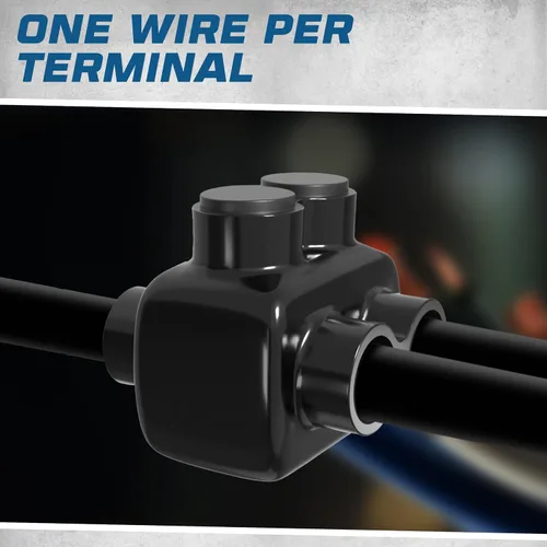 Miniatura 5 de OHLECTRIC Conectores de cable aislados de alta calidad (paquete de 1) Conector multigrifo de doble cara de 2 puertos, rango de cables 4-14 de doble