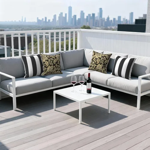 Miniatura 966 de Juego de 2 almohadas para exteriores de 16 x 16 pulgadas, repelentes al agua con interiores, para muebles de patio, hogar, jardín, geometría bohemia