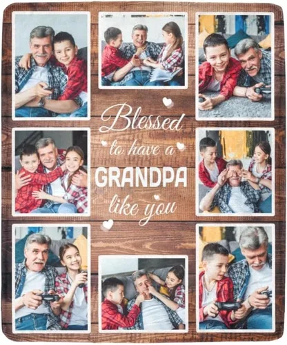 Miniatura 8 de HUGLAZY Regalos para nana - Manta personalizada con fotos, manta de fotos para abuela, abuela, manta de cumpleaños de nieta