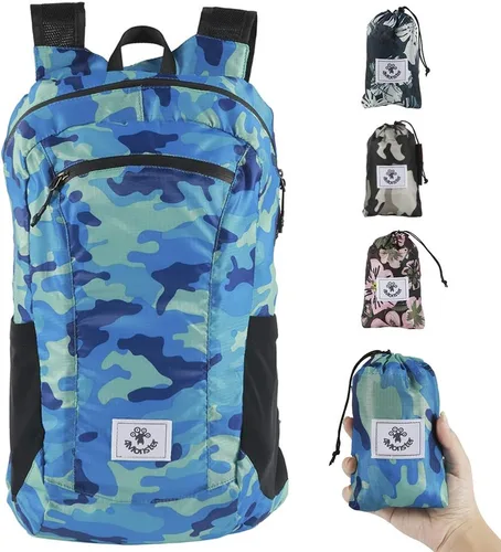 Miniatura 15 de Mochila 4Monster de excursionismo, de día, resistente al agua, ligera, plegable, para viajes, campamento, exteriores A-Naranja