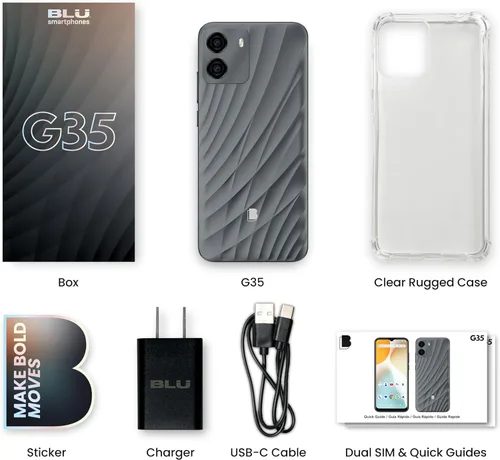 Miniatura 8 de BLU G35 2025 Desbloqueado Pantalla HD + Infinity de 6.5 pulgadas Cámara dual de 8 MP + flash LED Cámara selfie de 5MP 32GB/3GB I versión