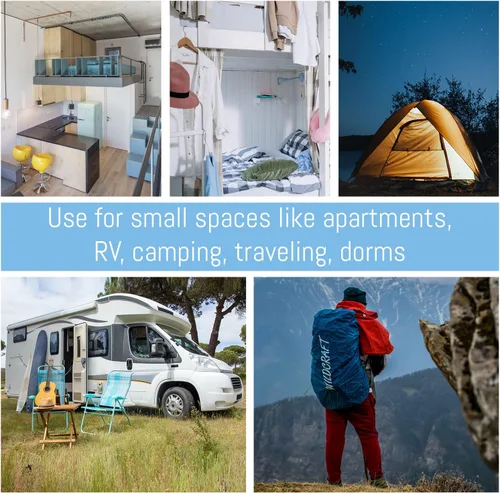 Miniatura 4 de Mini lavadora portátil – Pequeña lavadora plegable para ropa – Para camping, RV, viajes, espacios pequeños (blanco)