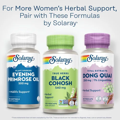 Miniatura 6 de SOLARAY True Herbs Black Cohosh - Suplementos de hierbas para el bienestar de la mujer - Suministro de 540 mg de raíz de cohosh negro por porción