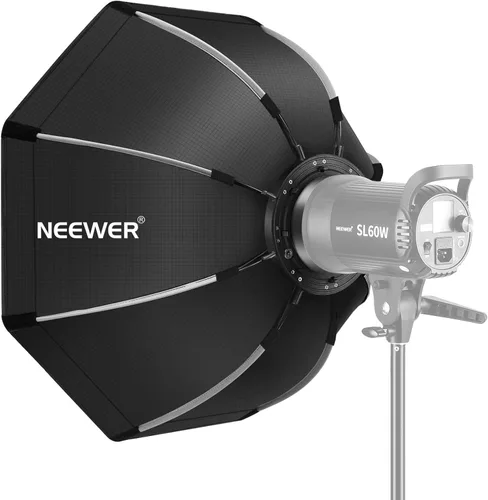 NEEWER Caja de luz octogonal de liberación rápida de 35.4 pulgadas, con montaje Bowens, bolsa de transporte compatible con Neewer CB60 CB100 CB150