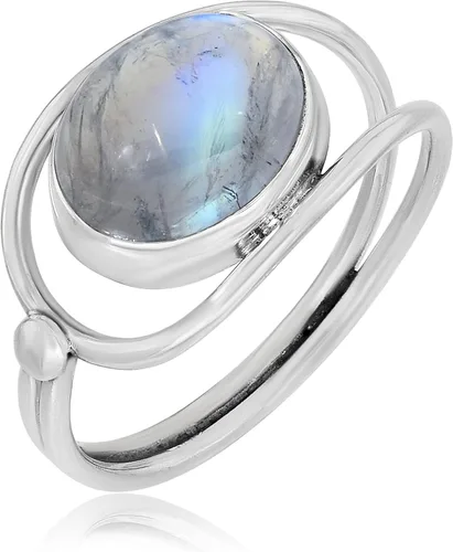 Miniatura 6 de Anillo de plata de ley 925 para mujer, anillo de piedras preciosas naturales, anillo de aniversario de plata de ley, juego de bisel