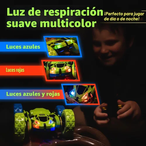 Miniatura 3 de Threeking Rc Stunt Car Automóvil de acrobacias con control remoto, camión todoterreno con volteo de doble cara, rotación de 360º, deformación 3D