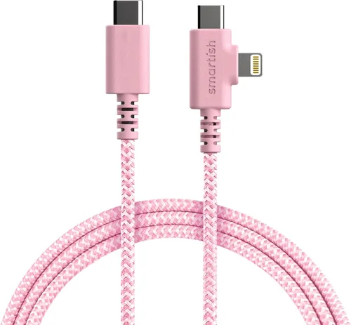 Miniatura 15 de Smartish Cable USB-C/Lightning 17/16/16e/15/14 - Crown Joule - Cable de carga universal de 6 pies con micro USB - Certificado MFi