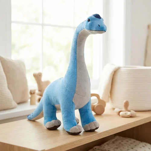 Miniatura 7 de Juguete de peluche de dinosaurio de Brachiosaurus de simulación, dinosaurio tiranosaurio Rex, juguetes de peluche de animales suaves, regalos