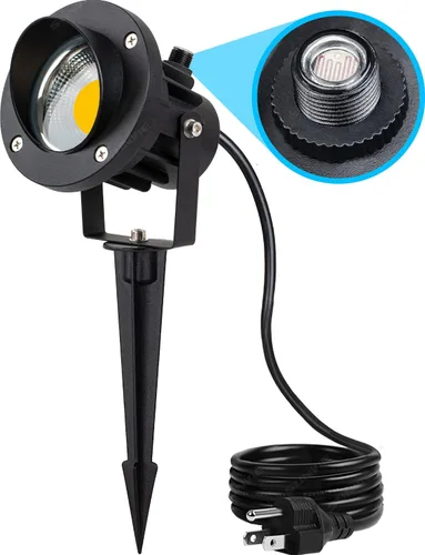 Miniatura 9 de SUNVIE Foco LED para exteriores con sensor de luz fotocélula del anochecer al amanecer, luces de paisaje de 20 W, 120 V CA, 3000 K, blanco cálido