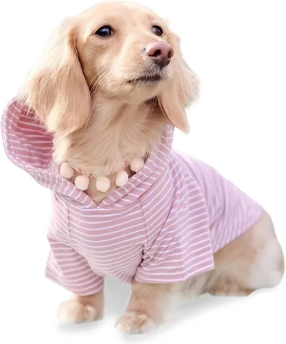 Miniatura 11 de DJANGO Sudadera con capucha para perro, cálido, ligero, suave y elástico para perro, con capucha, orificio para arnés y cintura elástica, sudadera