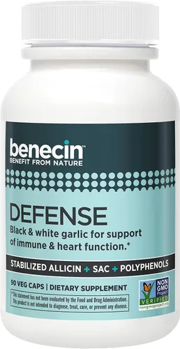 Miniatura 10 de Defense 1500 mcg de alicina estabilizada por cápsula Más altas cantidades de SAC y polifenoles de ajo negro Potente apoyo de la función inmune