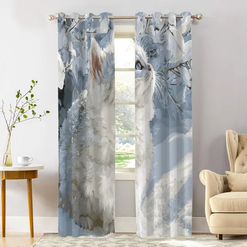 Miniatura 100 de Shrahala Abstract Pattern Geometric Blackout Window Curtains, Concentric Squares Thermal Insulated Curtains Grommet Long Drapes for Bedroom,Living