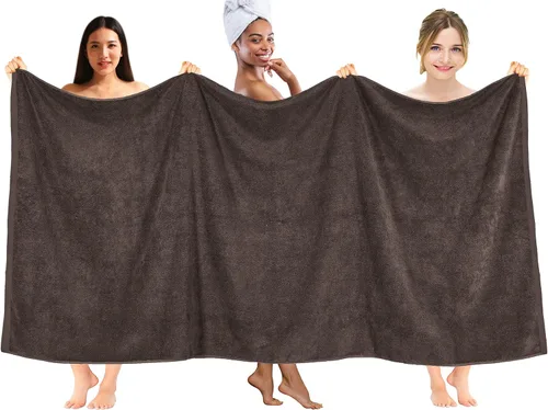 Miniatura 118 de DAN RIVER Paquete de 2 sábanas de baño de 35x70 pulgadas, sábanas de baño jumbo acanaladas para adultos, toallas grandes gruesas y absorbentes