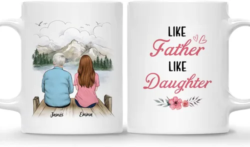Miniatura 11 de Gossby Taza personalizada para padre - Regalos para padre, regalos para padre, mejores tazas de café para padre, taza personalizada para papá. Padre
