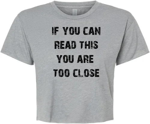 Women's Screen Printed Crop Tee, Shirts With Sayings