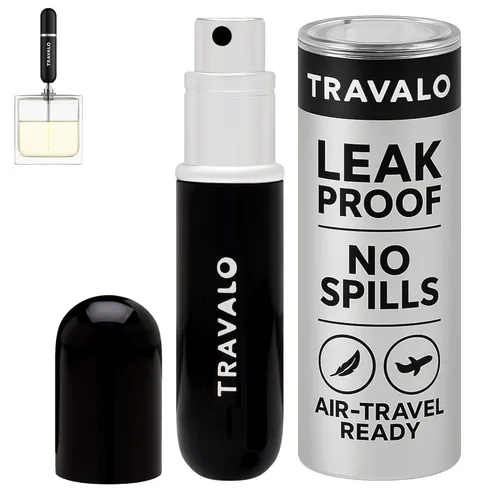 Atomizador de perfume Travalo Classic HD - A prueba de fugas y aprobado por la TSA para viajes aéreos - Rociador mini con bomba de llenado fácil,