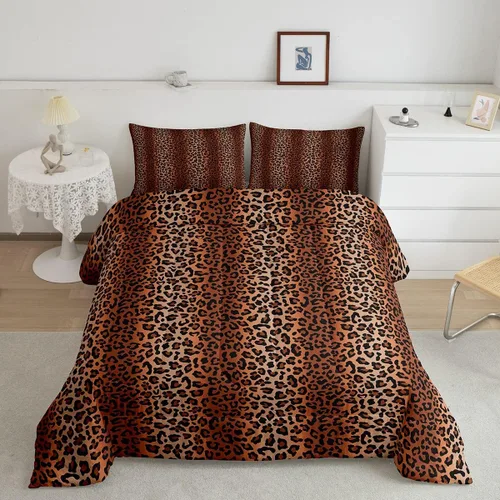 Miniatura 41 de Castle Fairy Juego de edredón con estampado de leopardo rosa y negro, juego de colcha de retazos de piel de cebra, tamaño King, para niños, niñas