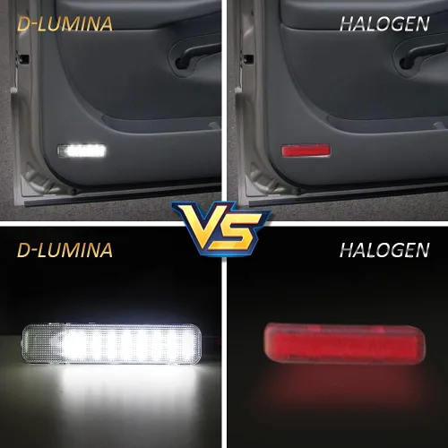 Miniatura 3 de D-Lumina Luces LED para puerta interior, panel de puerta, luz de advertencia de cortesía para Chevy Silverado GMC Sierra 1500 2500 3500 HD Suburban