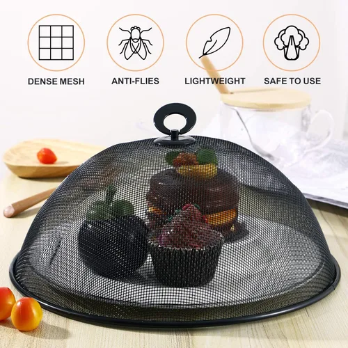 Miniatura 3 de Cubierta de malla para alimentos, de acero inoxidable, para mesa de comedor, tapa de alimentos, cubierta de platos, fundas reutilizables de malla