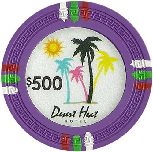 Miniatura 8 de Claysmith Gaming Desert Heat Poker Chip - Compuesto de arcilla pesada de 0.48 oz, paquete de 50