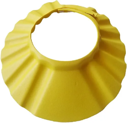 Baby Safe Shampoo Shower Bath Protection Soft Shower Cap Hat Wash Hair Shield para niños (amarillo)