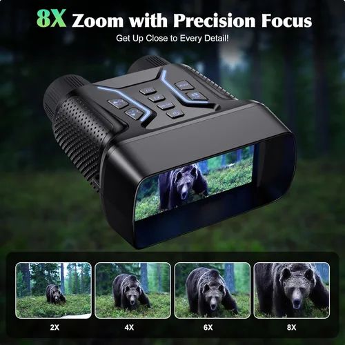 Miniatura 7 de Gafas de visión nocturna, binoculares de visión nocturna de 4K UHD con video e imagen de 36MP, pantalla de 4.5", batería recargable de 4500mAh