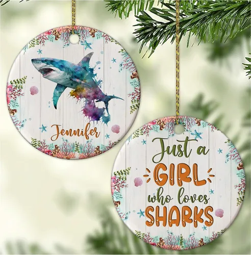 Miniatura 8 de Hyturtle Adorno de Navidad personalizado para los amantes de los ajolotes – Just A Girl Who Loves Axolotls Adorno de cerámica con nombre