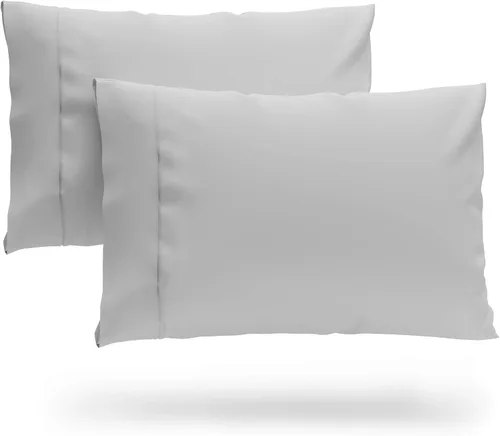 Miniatura 8 de Cosy House Collection Juego de 2 fundas de almohada de rayón de alta calidad derivado de bambú, ropa de cama ultrasuave, refrescante y transpirable