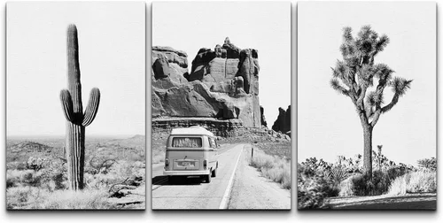 Miniatura 42 de NWT Juego de Arte de Pared de Lienzo Enmarcado Bosque Blanco y Negro Reflejo de Lago Paisaje Naturaleza Vida Silvestre Arte de Fotografía Rústico