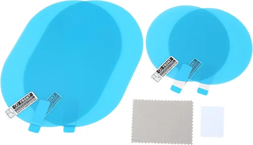 X AUTOHAUX 4 unids 3.150x3.150 in 5.118x3.740 in coche espejo retrovisor anti lluvia película impermeable transparente protectora etiqueta engomada