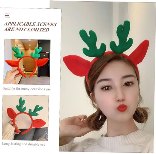 Miniatura 7 de Abaodam 5pcs Antler Headband Santa Claus Costume for Kids Christmas Elk Headband Antler Hair Hoops Disfraz De Santa Claus Para Adulto Elk Antlers