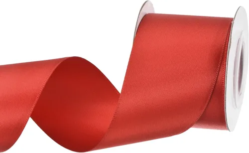 Miniatura 185 de MECCANIXITY Cinta de satén de 3/8 pulgadas de 50 yardas, de grogrén, de seda sólida, fina para ramo de boda, para regalo del día de San Valentín
