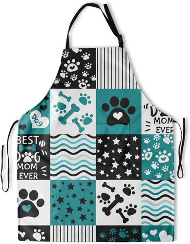 Miniatura 22 de Delantal con bolsillos, delantales para mujeres y hombres, delantal de cocina para cocinar, jardinería, servidor, camarera, pintura