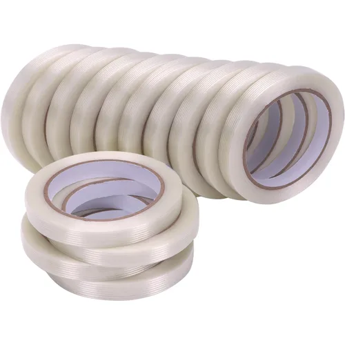 Cinta de fleje de filamento mono de 1/2 pulgada, cinta de filamento reforzada resistente, embalaje reforzado de fibra de vidrio transparente, (14