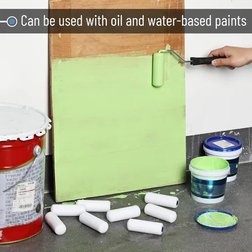 Miniatura 6 de Bates- Kit de rodillos de pintura de espuma, 4 pulgadas, paquete de 3 cubiertas de espuma de alta densidad para un acabado liso, ideal