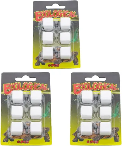 DQITJ 18 piezas de piedra de calcio para reptiles pequeños, minerales de calcio natural para reptiles, tortuga, tortuga, lagarto, rana, camaleón