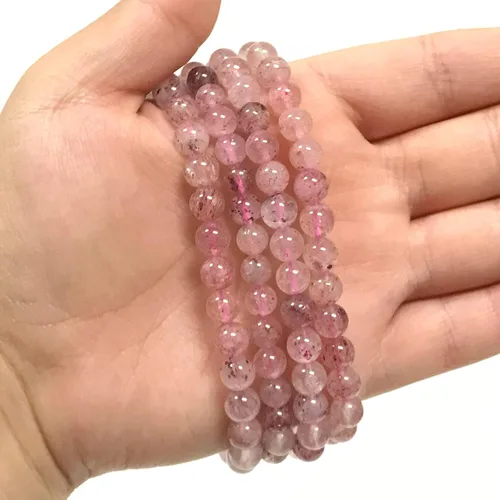 Miniatura 606 de Gem Avenue Handmade Round Bead Stretch Bracelet Unisex Natural Stone Beaded Jewelry for Men & Women, Elastic Wristband for Daily Wear