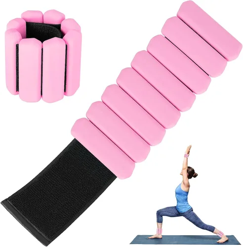 Miniatura 10 de Juego de pesas de muñeca de 2, pesas portátiles para brazos y piernas para mujeres y hombres, pesas ajustables de muñeca y tobillo para caminar, Azul