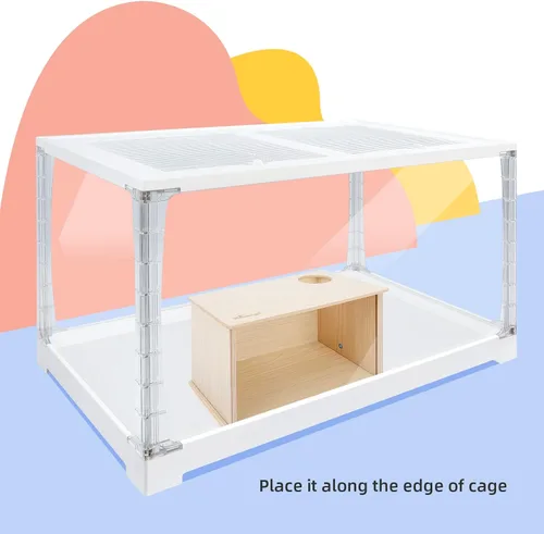 Miniatura 4 de Niteangel Caja de excavación visible para hámsteres sirios, enanos, Roborovski, Campbell, jerbos, ratones, limming, degus u otras mascotas