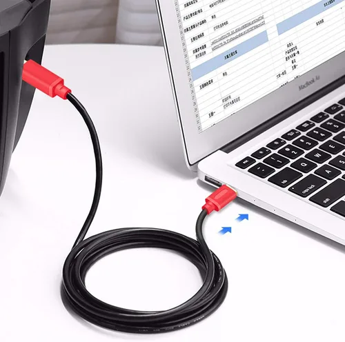 Miniatura 3 de Tan QY Cable de impresora de 10 pies, USB 2.0 de alta velocidad chapado en oro, cable de escáner de impresora A macho a B macho para HP, Canon, 3.05