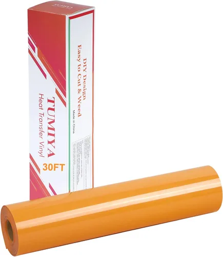 Miniatura 64 de TUMIYA Vinilo HTV - Vinilo de transferencia de calor de 12 pulgadas x 35 pies, vinilo dorado para planchar, rollo adhesivo brillante fácil de cortar