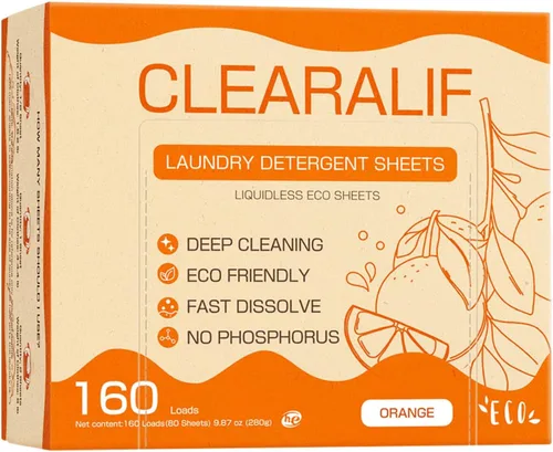Miniatura 25 de CLEARALIF Hojas de detergente para ropa, lavanda, hasta 480 cargas, ideal para viajes, apartamentos, dormitorios, tiras de detergente para ropa