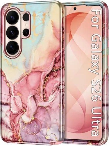 Miniatura 85 de Btscase para Samsung Galaxy S25, [Probado contra caídas de grado militar] Funda protectora de diseño de patrón de mármol, resistente, delgada