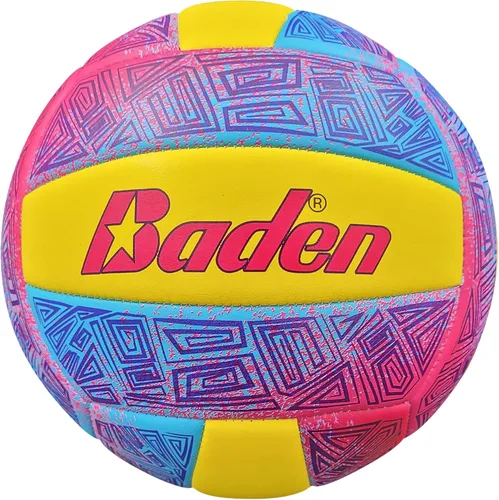 Miniatura 14 de Baden Fun Design Official Size & Weight Indoor & Outdoor Volleyball Bright & Beachy! Soft Touch Synthetic Leather, Durable Stitching All Ages