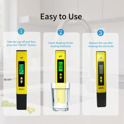 Miniatura 4 de Medidor de pH para probador de agua, monitor de lápiz, medidor de pH de agua, calidad 0.01, tamaño de bolsillo de alta precisión con rango