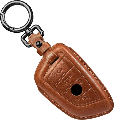 Miniatura 8 de Tukellen Funda de cuero genuino para llavero BMW 230i 330i 430i 440i 530i 530e 530i 540i 740i 740i 745e 750i M2 M235i M240i M3 M340i M4 X1 X2 X3 X4