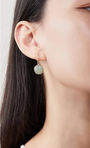 Miniatura 18 de 14K Gold Earrings for Women Handmade Green Jade Jewelry Green Stone Earrings for Women Dangle Birthstone Earrings Gift for Anniversary Graduation